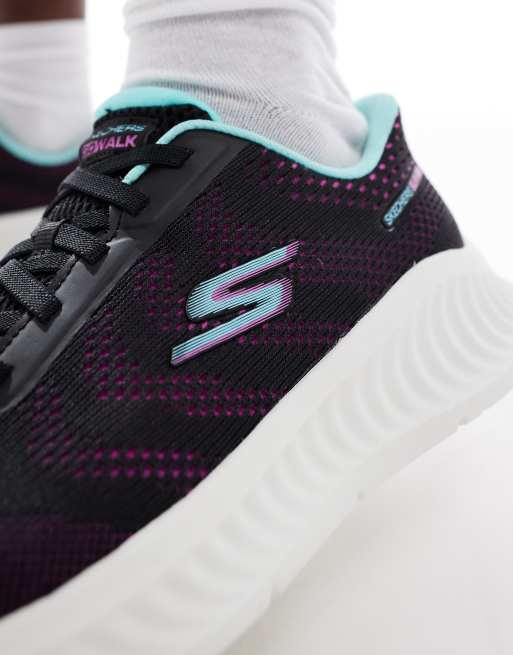 Skechers Go walk now khloe trainers in black | ASOS