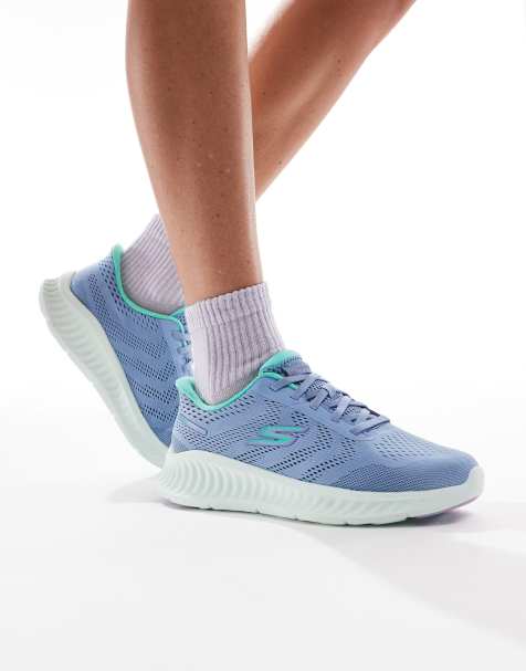 Skechers Go walk now khloe trainers in blue - view 1