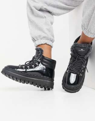 skechers patent leather boots