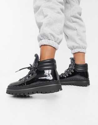 skechers patent leather boots