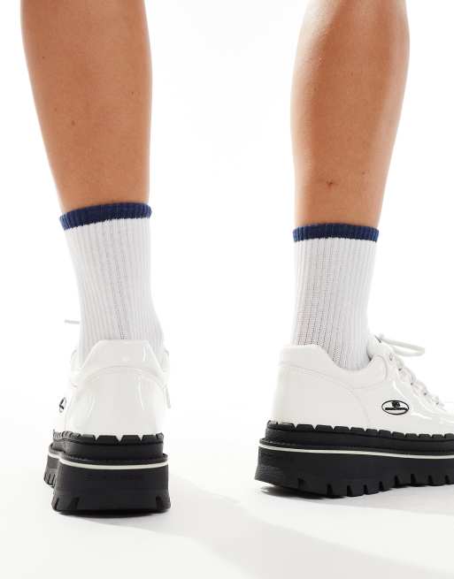 Skechers Jammers sneakers in patent white ASOS