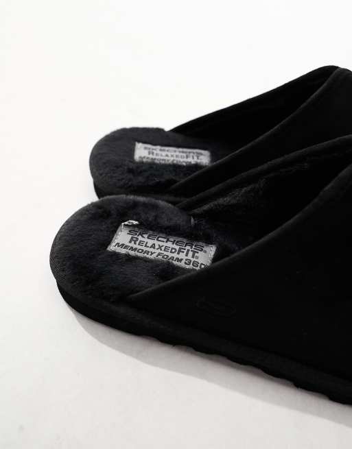 Skechers relaxed fit hot sale memory foam slippers