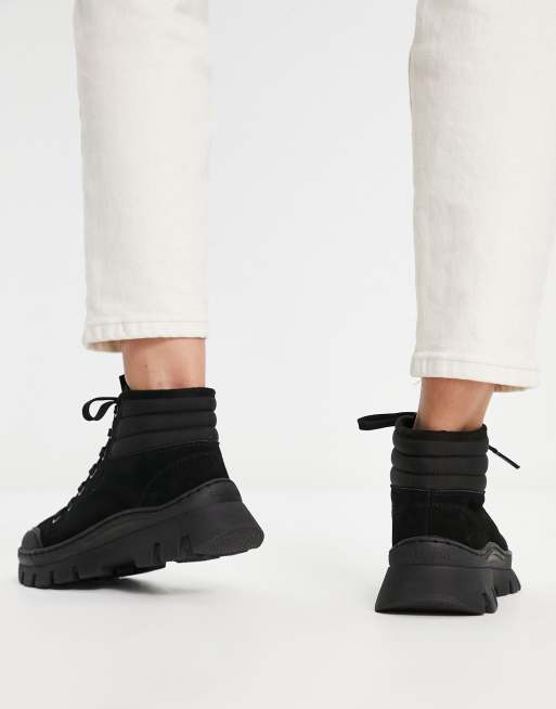 Black skechers ankle boots sale