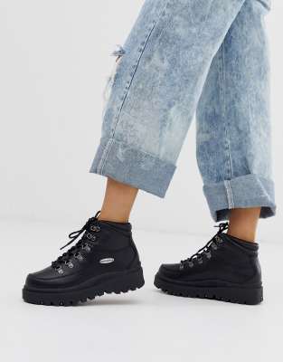 Skechers Shindig 6 eye Leather Hiker 