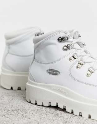 white skechers boots