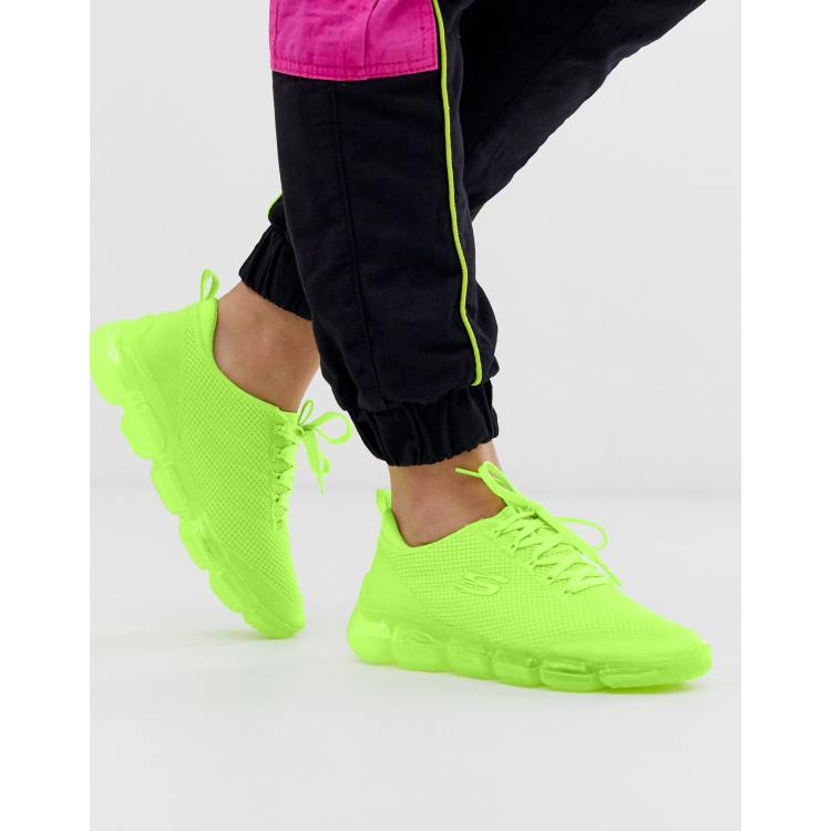 Skechers discount jaune fluo