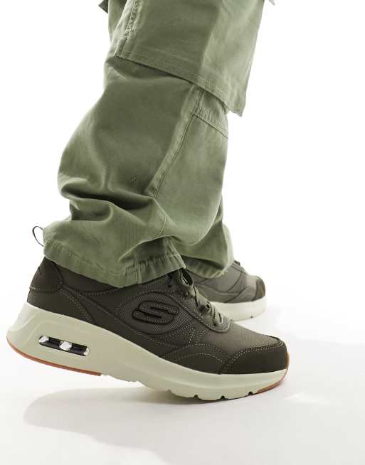 Skechers Skech-Air Court - Homegrown Trainer in Olive