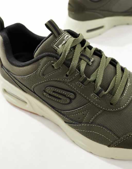 Skechers Skech Air Court Homegrown Trainer in Olive