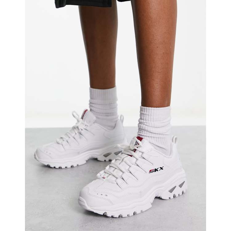 Skechers SKX Energy Baskets en cuir Blanc ASOS