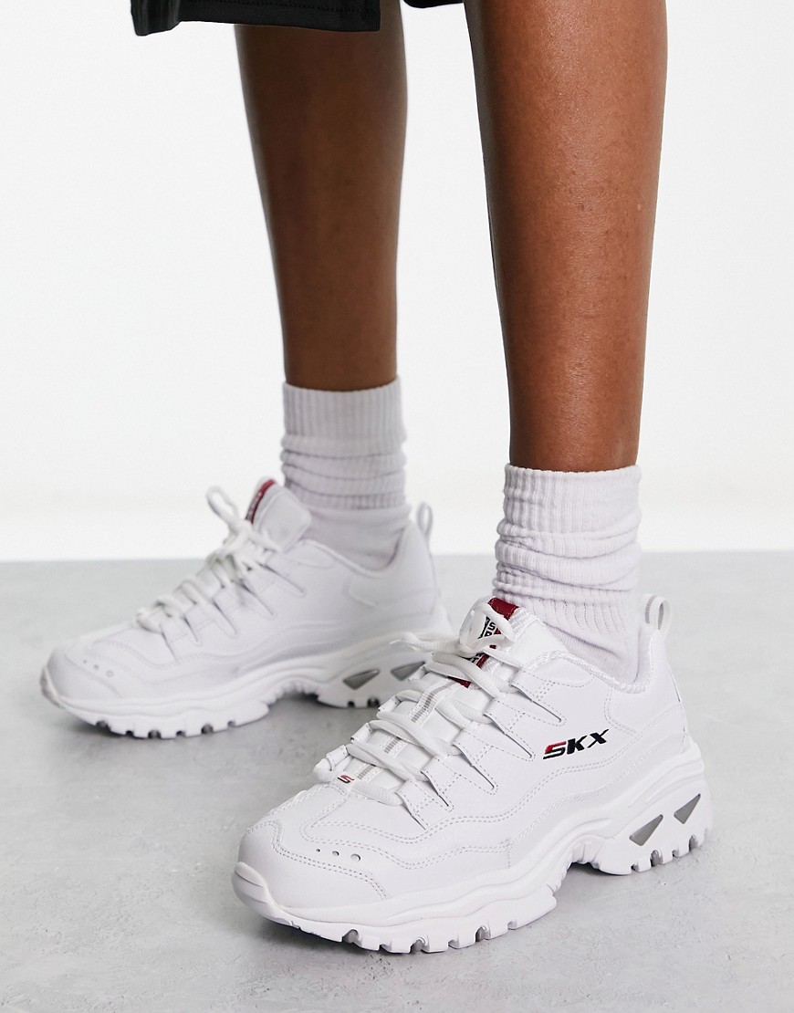 skechers - skx energy - vita sneakers i läder-vit/a