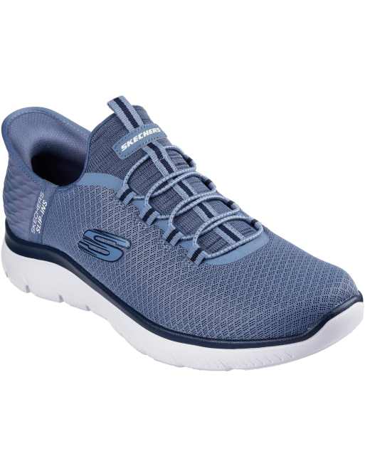 Skechers Slip-ins: summits high range shoes in light blue ASOS