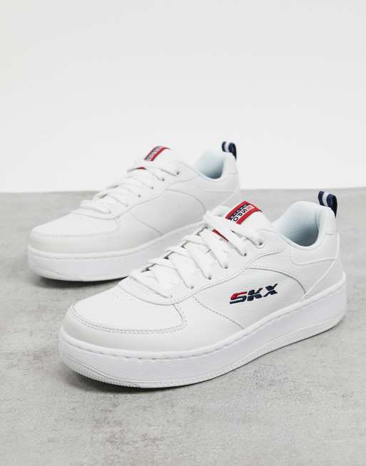 Hacer bien Oculto Especialmente Skechers Sport Court trainers in white | ASOS