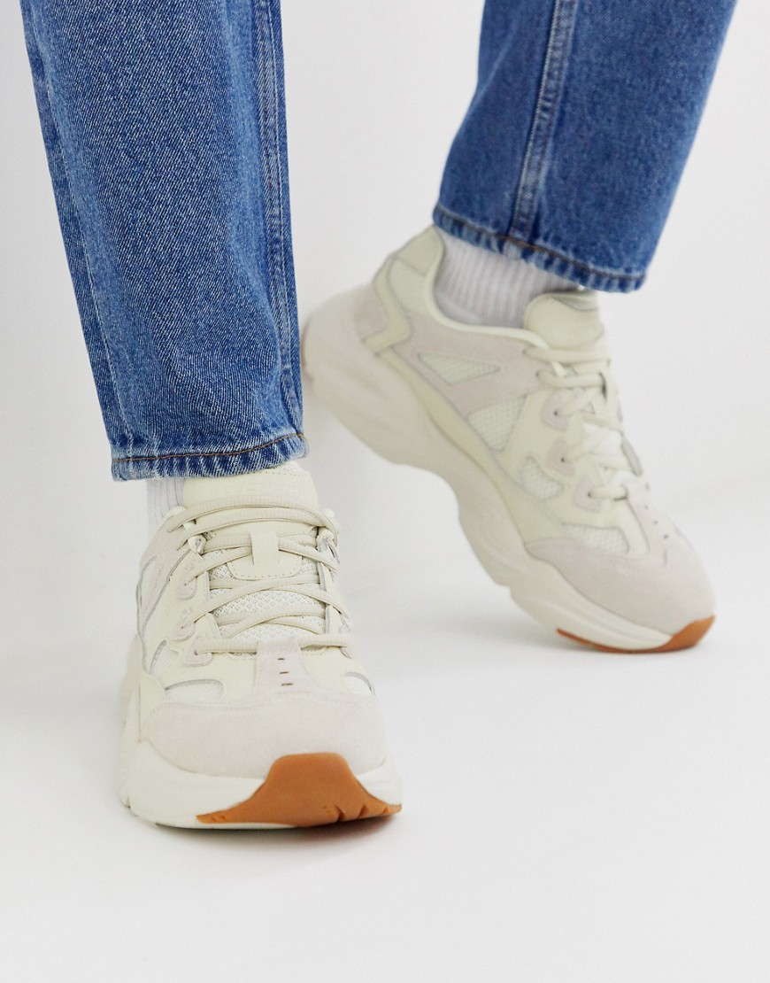 Skechers - Stamina Airy - Sneakers met dikke zool in gebroken wit-Beige