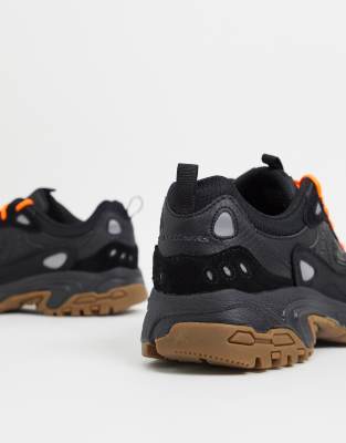 skechers black and orange