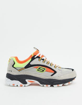 skechers orange trainers