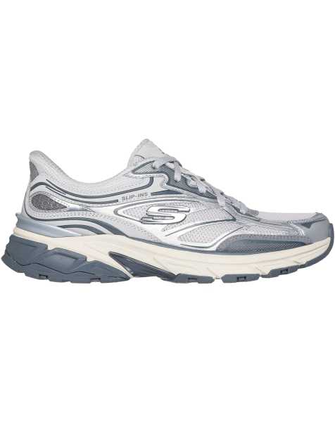 Skechers Stamina sport trainer in silver - view 1