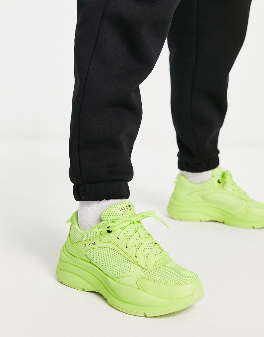 Skechers Street Twisterz sneakers in lime green