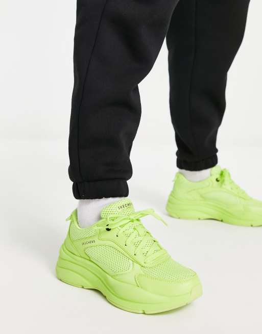 Skechers Street Twisterz sneakers in lime green ASOS