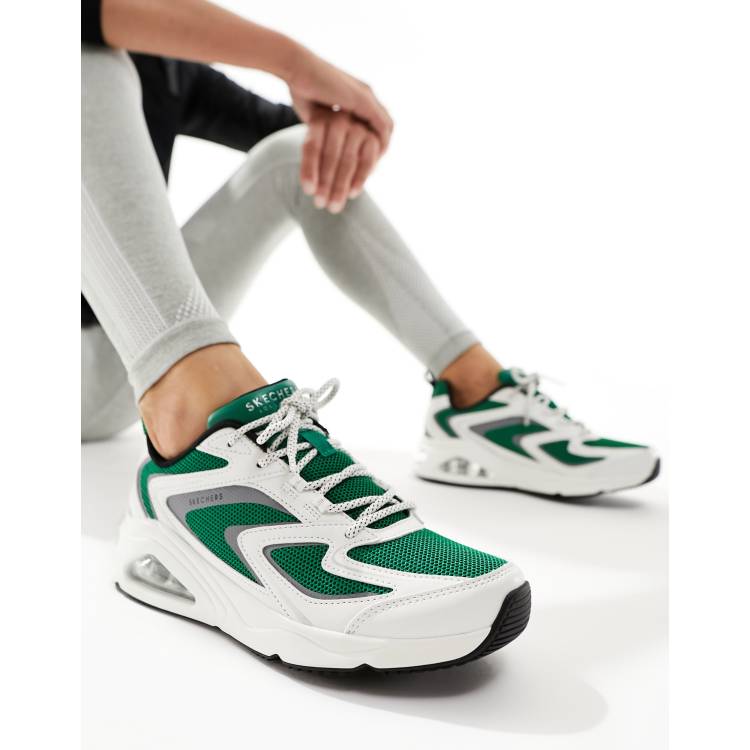 Skechers Tres-Air Uno - Street Fl-Air Trainer in White | ASOS