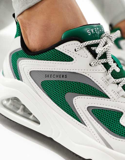 Skechers Tres-Air Uno - Street Fl-Air Trainer in White | ASOS