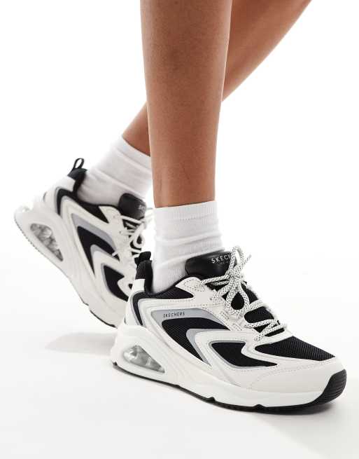 Skechers - Tres Uno Air - Sneakers met mesh in zwart 