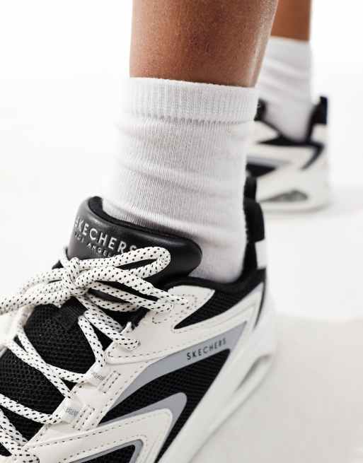Skechers - Tres Uno Air - Sorte sneakers i mesh , 4 af 5
