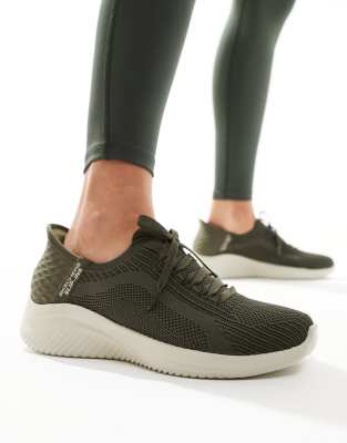skechers brown & black ultra flex safari tour trainers