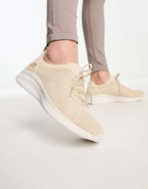 Skechers Ultra Flex 3.0 Let s Dance Shoe in Natural ASOS