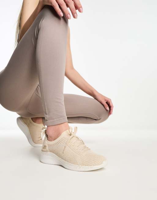 Skechers Ultra Flex 3.0 Let s Dance Shoe in Natural