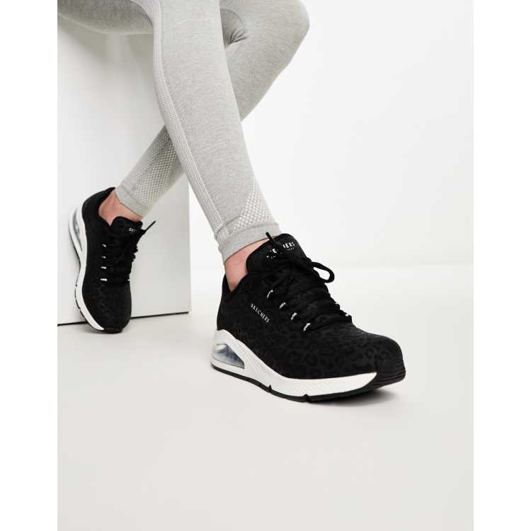 Skechers black shoes xs sale