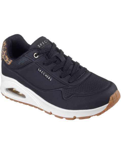 Skechers Uno - jungle nite trainer in black - view 1