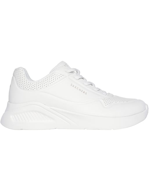 Skechers Uno lite lite work trainers in white