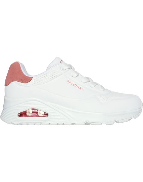 Skechers Uno - pop back shoes in white - view 1