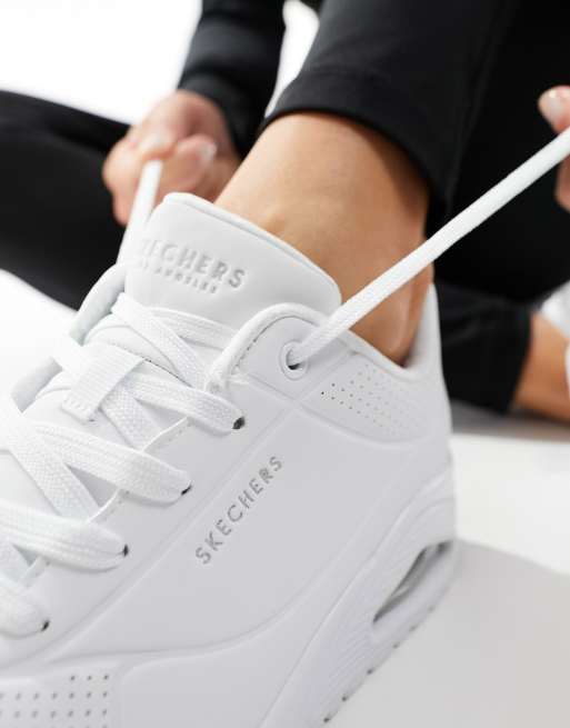 Skechers Uno Stand On Air Sports Shoes in White ASOS