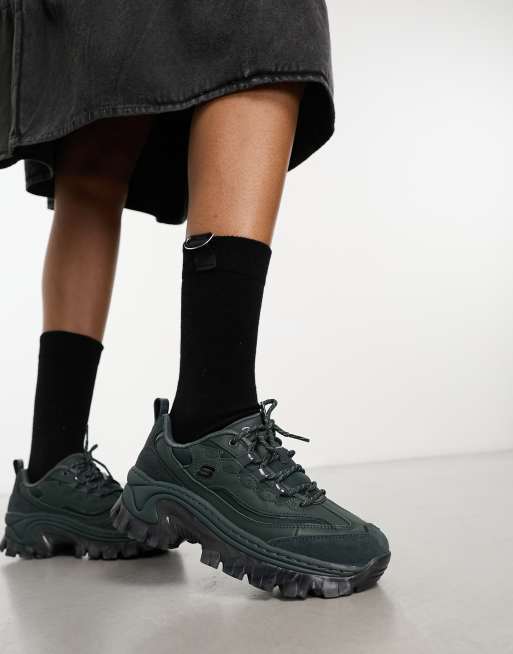 Skechers x Doja Cat – Hi-ryze – Kakigröna, grova sneakers