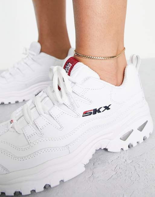 Sketchers Energy SKX chunky trainers in white