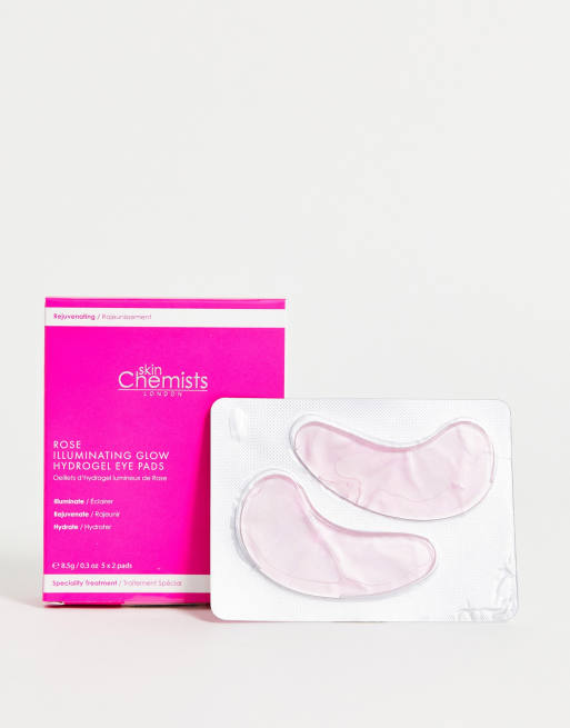 Skin Chemist rose illuminating glow hydrogel eye pads