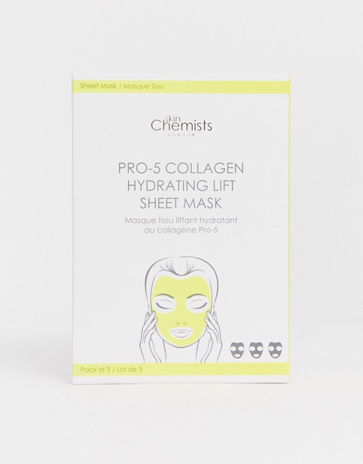 Skin Chemists pro- 5 collagen hydrating lift sheet mask