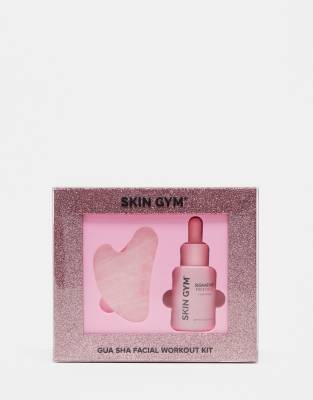 Skin Gym - Facial Workout Kit - Hautpflege-Set mit Rosenquartz-Gua-Sha und „Signature"-Gesichtsöl-Keine Farbe