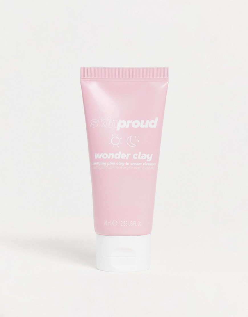 Skin Proud Wonder Clay Clarifying Pink Clay Cream Cleanser 75ml-No color