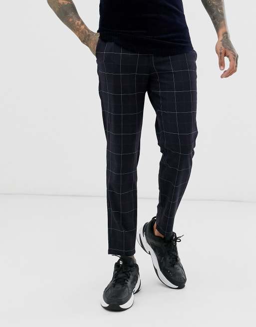 Skinny bukser i navyternet fra Bershka