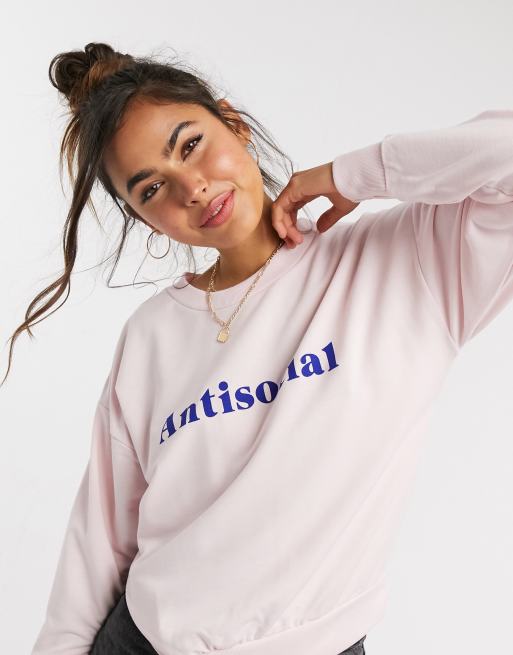 slogan print hooded tracksuit in charcoal