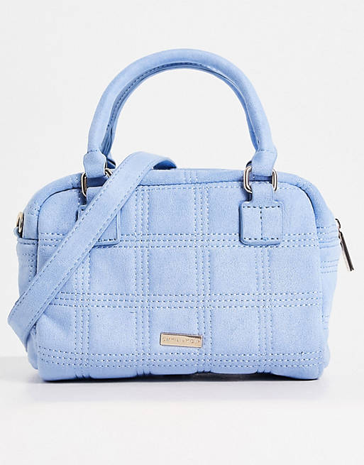 Skinnydip Alice check quilted cross body bag in blue | ASOS