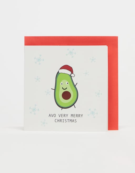 Skinnydip avocado Christmas card pack
