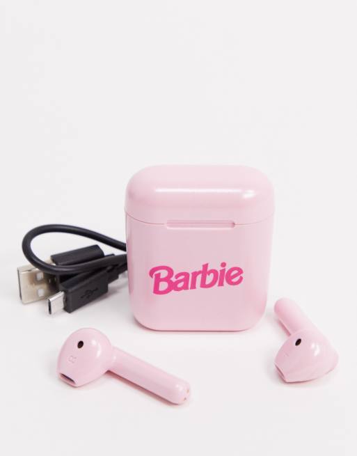 Skinnydip Barbie touch earbuds with case in pink