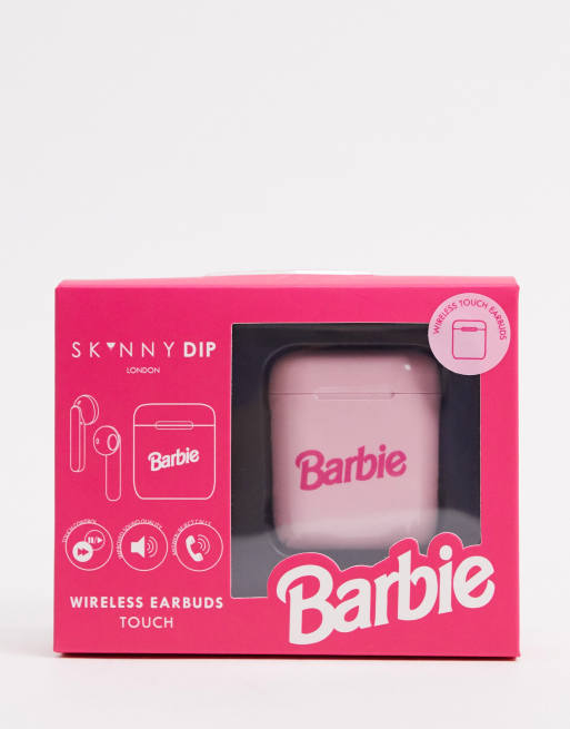 Skinnydip Barbie touch earbuds with case in pink