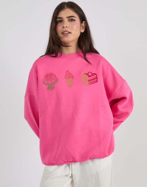 Skinnydip Beaded cake sweatshirt in pink - view 1