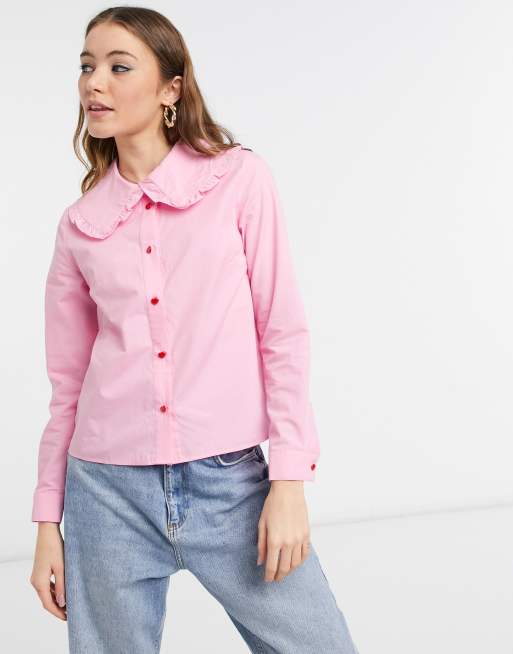 Pink peter sale pan collar top