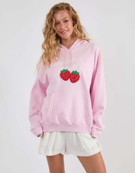 Skinnydip Brunch club hoodie in pink - view 1