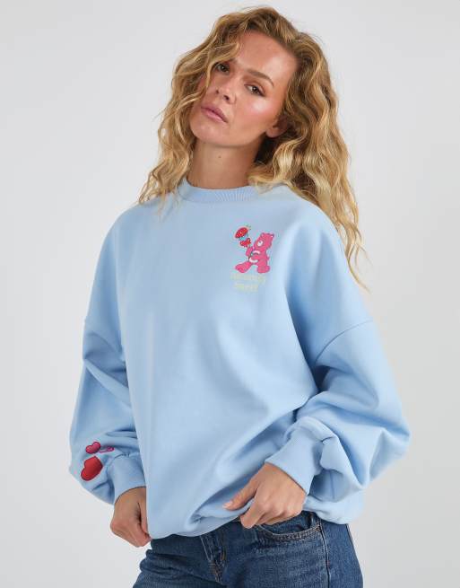 Skinnydip Care bears naturally sweet sweatshirt in blue, 4 of 4